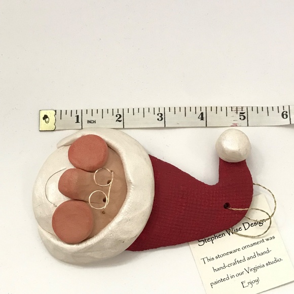 Santa Christmas Ornament Stephen Wise Design Hand-Crafted - Picture 7 of 11